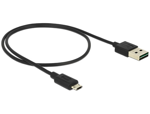 Cable EASY-USB 2.0 Type-A male > EASY-USB 2.0 Type Micro-B male black - delock.israel