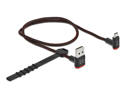 EASY-USB 2.0 Cable Type-A male to EASY-USB Type Micro-B male angled up / down - delock.israel