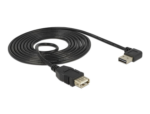 Extension cable EASY-USB 2.0 Type-A male angled left / right > USB 2.0 Type-A female - delock.israel
