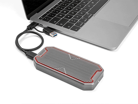 External Gaming Enclosure for M.2 NVMe PCIe SSD with SuperSpeed USB 20 Gbps (USB 3.2 Gen 2x2) USB Type-C™ female and RGB LED illumination- delock.israel