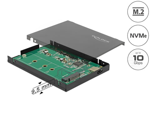 External 2.5″ Enclosure for M.2 NVMe PCIe SSD with USB 3.1 Gen 2 USB Type-C - delock.israel