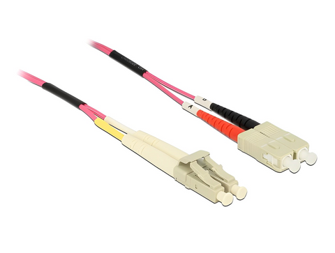 Cable Optical Fibre LC to SC Multi-mode OM4 - delock.israel