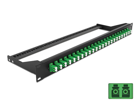 19″ Fibre Patch Panel 24 port LC Duplex - delock.israel