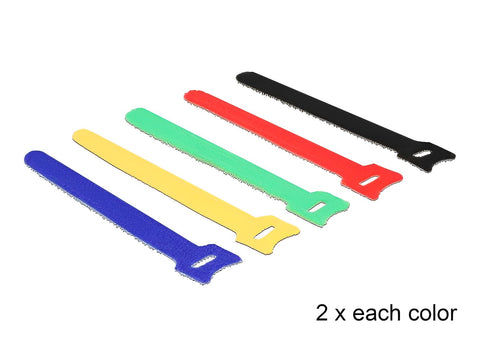 Hook-and-loop fasteners coloured 10 pieces - delock.israel
