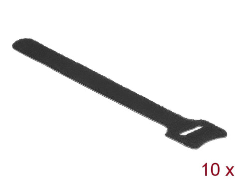 Hook-and-loop fastenes 10 pieces black- delock.israel