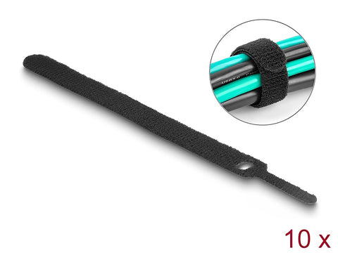 Hook-and-loop cable tie black - delock.israel
