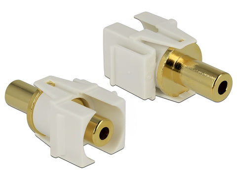 Keystone Module stereo jack female 3.5 mm 3 pin > stereo jack female 3.5 mm 3 pin gold plated - delock.israel