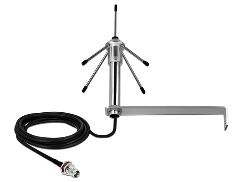 LPWAN 868 MHz Antenna TNC jack 3 dBi omnidirectional fixed with connection cable RG-58 C/U 3 m wall mounting outdoor silver - delock.israel