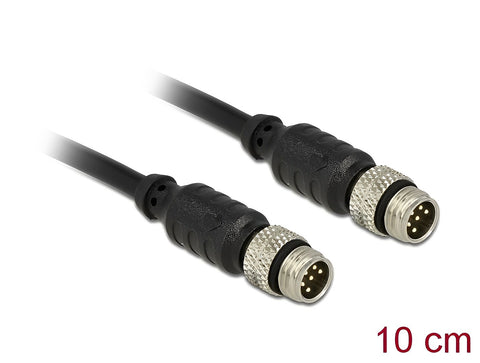 M8 sensor / actuator extension cable 6 Pin Male to 6 Pin Male waterproof 10 cm - delock.israel