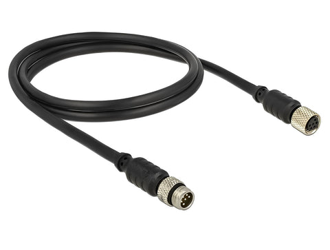 M8 sensor / actuator extension cable 6 Pin Male to 6 Pin Female waterproof - delock.israel