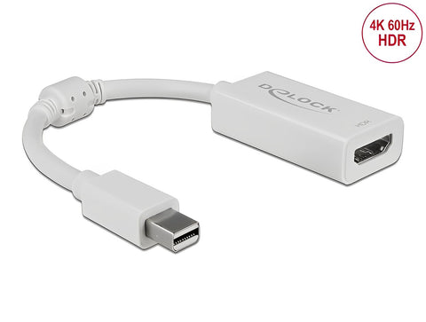 Mini DisplayPort 1.4 Adapter to HDMI 4K 60 Hz with HDR function Active white - delock.israel