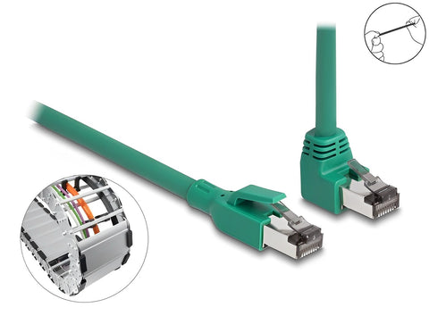 RJ45 Network Cable PROFINET SF/UTP 90° angled - delock.israel