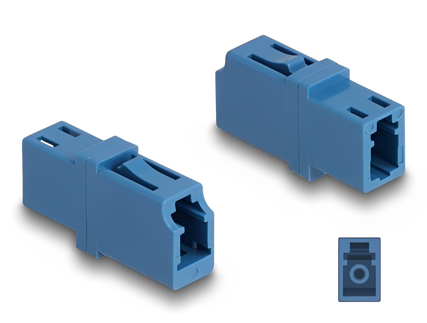 Optical Fiber Coupler LC Simplex female to LC Simplex female UPC blue - delock.israel