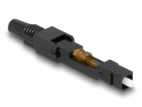 Optical fiber quick connector SC Simplex plug APC field-assembly - delock.israel