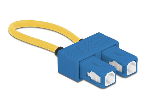 Optical Fiber loopback Adapter SC / UPC singlemode blue - delock.israel