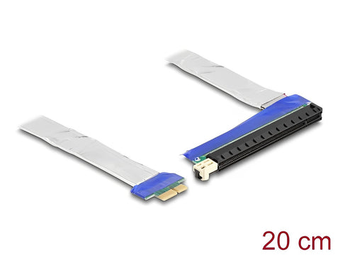 Riser Card PCI Express x1 male to x16 slot with cable 20 cm - delock.israel