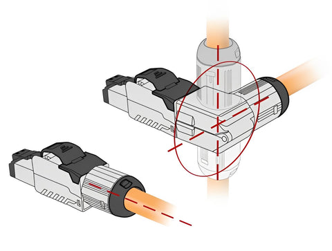 RJ45 Plug field assembly Cat.6A metal angled - delock.israel