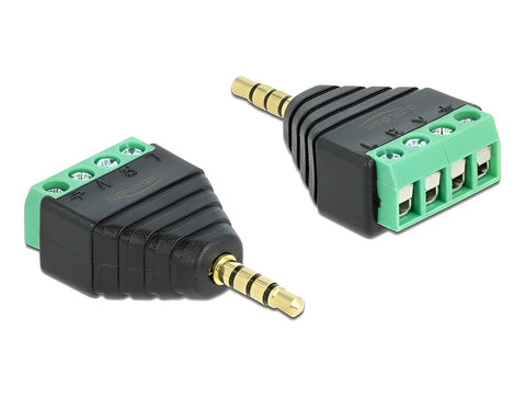 Adapter Stereo plug 3.5 mm > Terminal Block 4 pin - delock.israel