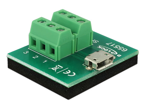 Adapter Micro USB female > Terminal Block 6 pin - delock.israel