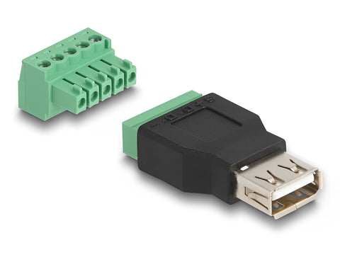USB 2.0 Type-A female to Terminal Block Adapter 2-part - delock.israel