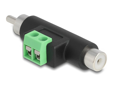 RCA male and RCA female to Terminal Block Adapter - delock.israel