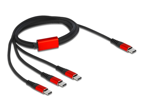 USB Charging Cable 3 in 1 USB Type-C™ to 3 x USB Type-C™ - delock.israel