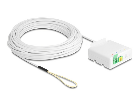 Optical Fiber Connection Box 2 x SC/APC Simplex with drop cable set - delock.israel