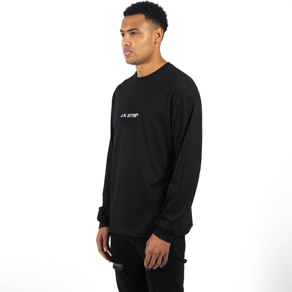 JK Attire Logo Long Sleeve T-Shirt - Black/White – archivedirect