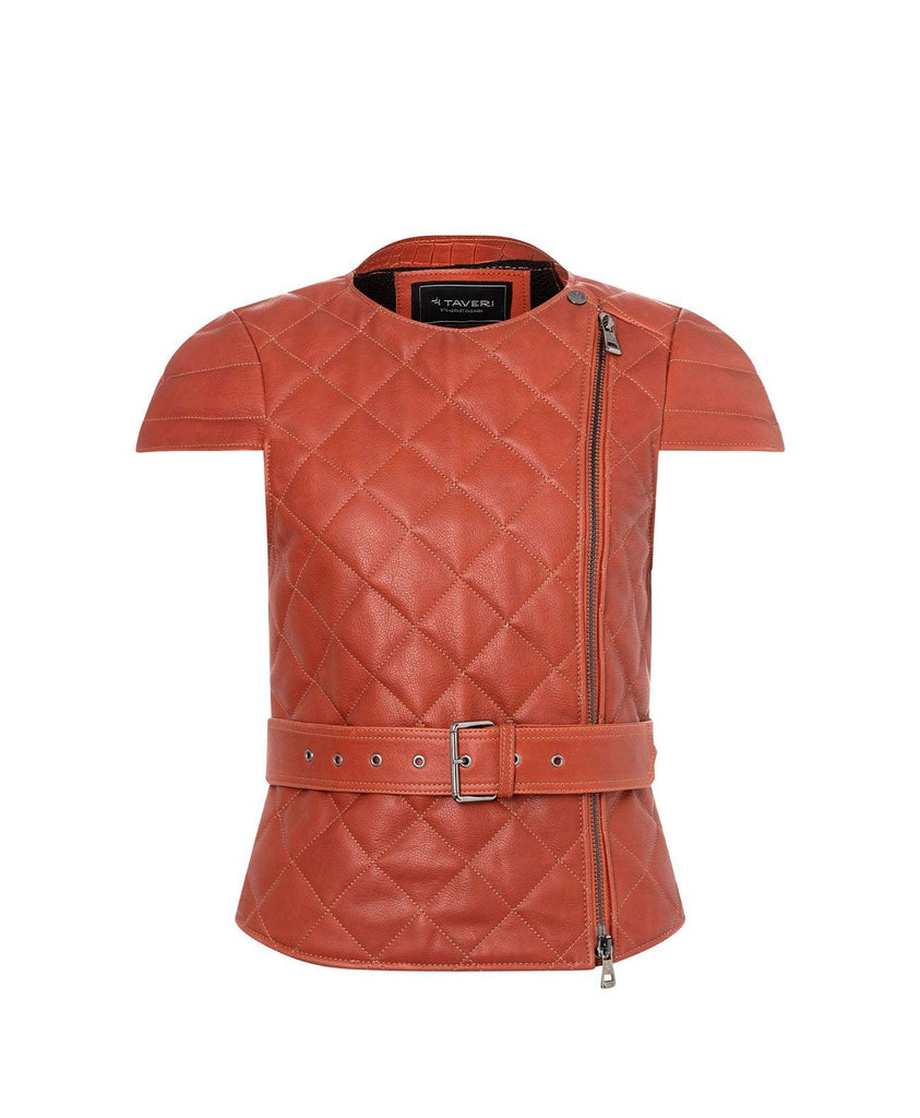 Fearless Biker Jacket (Men) Rust Crocodile Embossed – Taverimoto