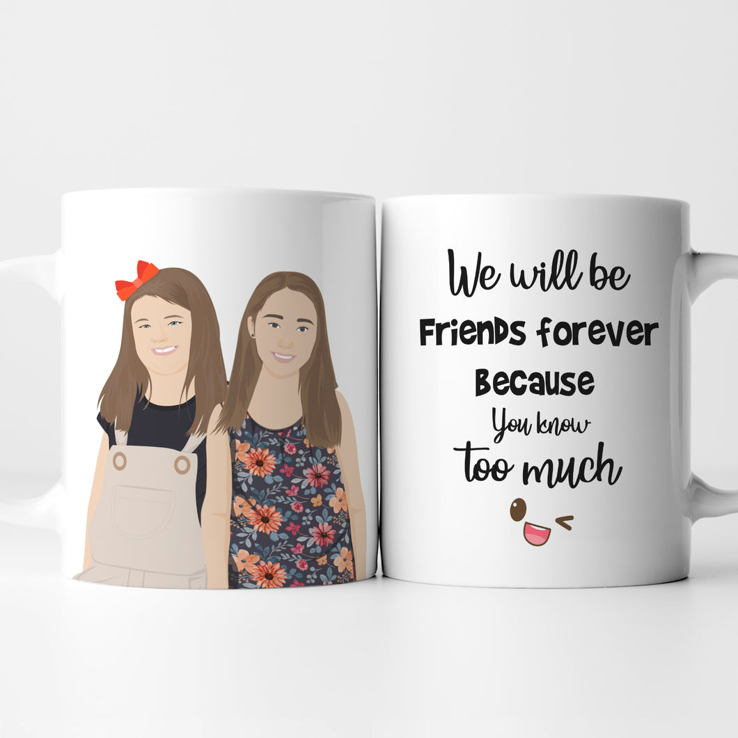 Best Friends Forever Mug Personalized – Personalized Drawing Gifts