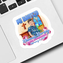 Load image into Gallery viewer, Mi Bautizo Sticker designs customize for a personal touch
