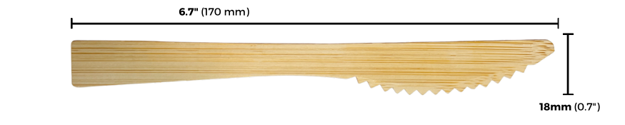 Bamboo knife Specifications