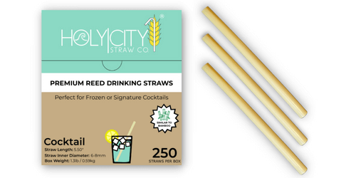 Holy City Straw Co. cocktail reed stem drinking straw 