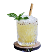 Margarita cocktail with Reed Straw in it