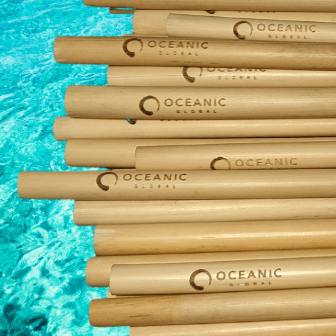 Oceanic global laser engraved reed stem drinking straws