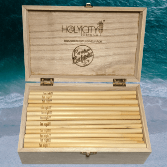 Paradise Bartender engraved straws and box