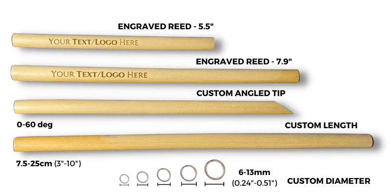 Custom Bamboo Drinking Straws - Laser Engraved