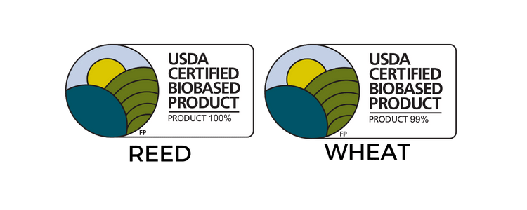 USDA 100% and 99% Biobased Reed and Wheat Stem Drinking Straw Certification