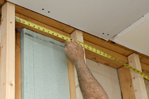 measuring wall frame for insulation