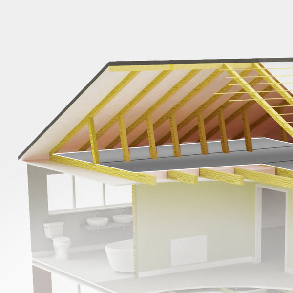 EcoFoil attic insulation over joists