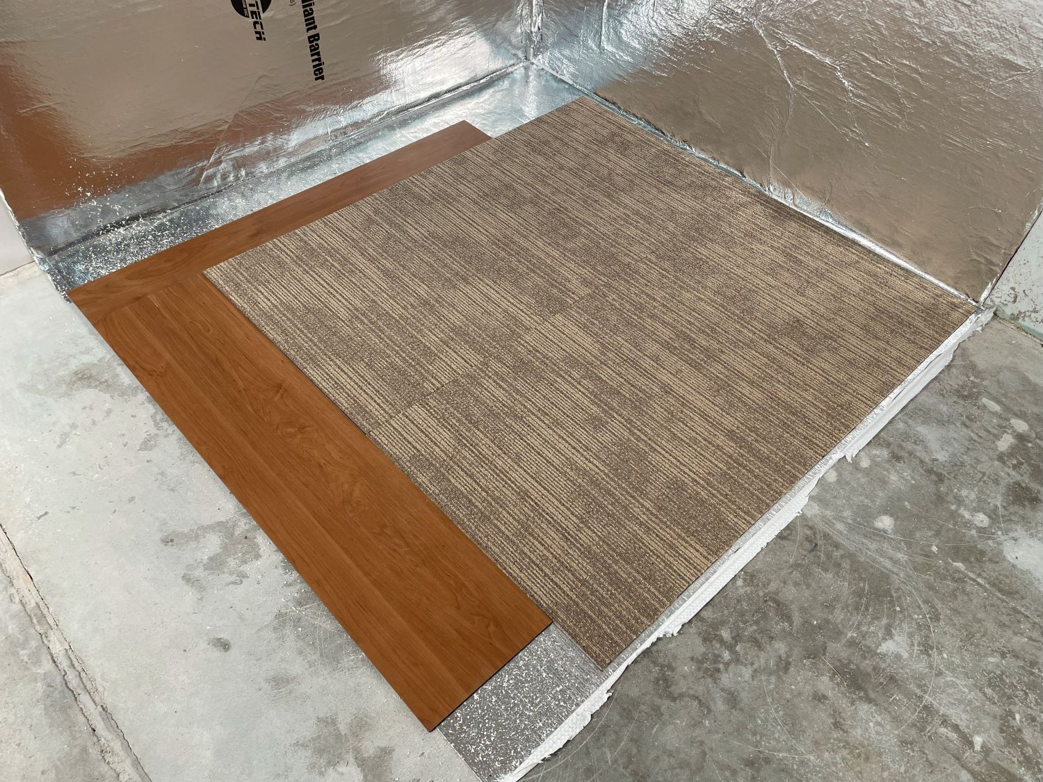 flooring for scif room installation with spray lock frp spray