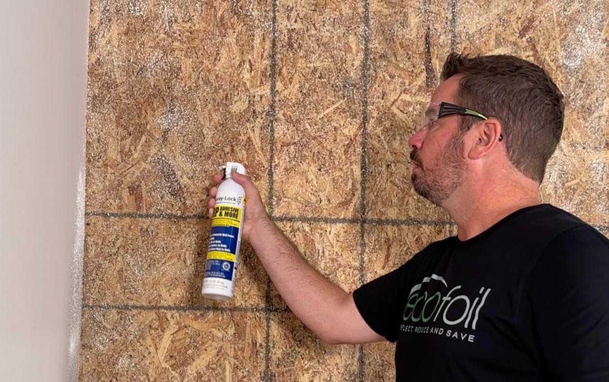 Spray SCIF walls with Spray-Lock spray adhesive