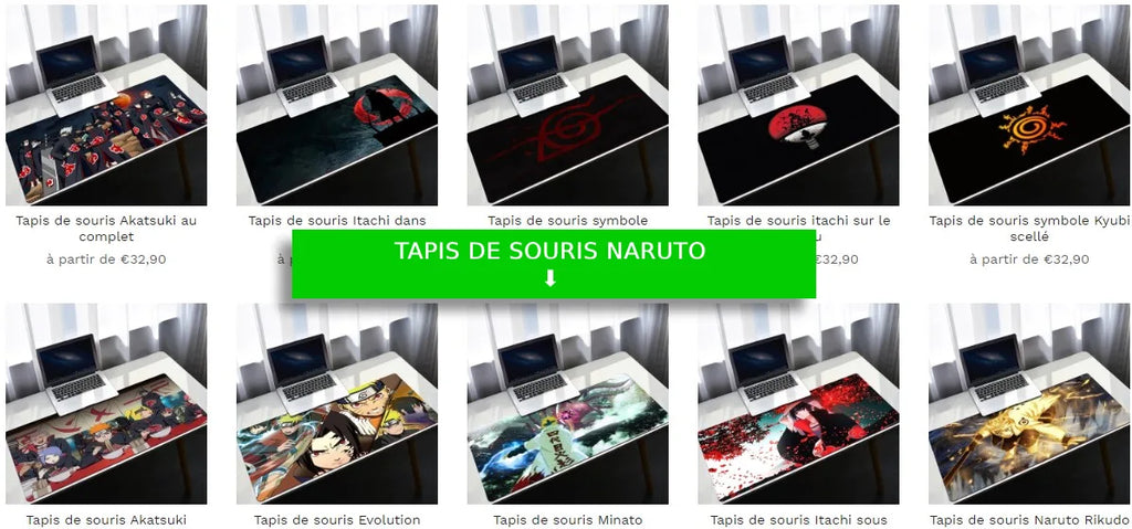 Tapis de souris naruto et boruto