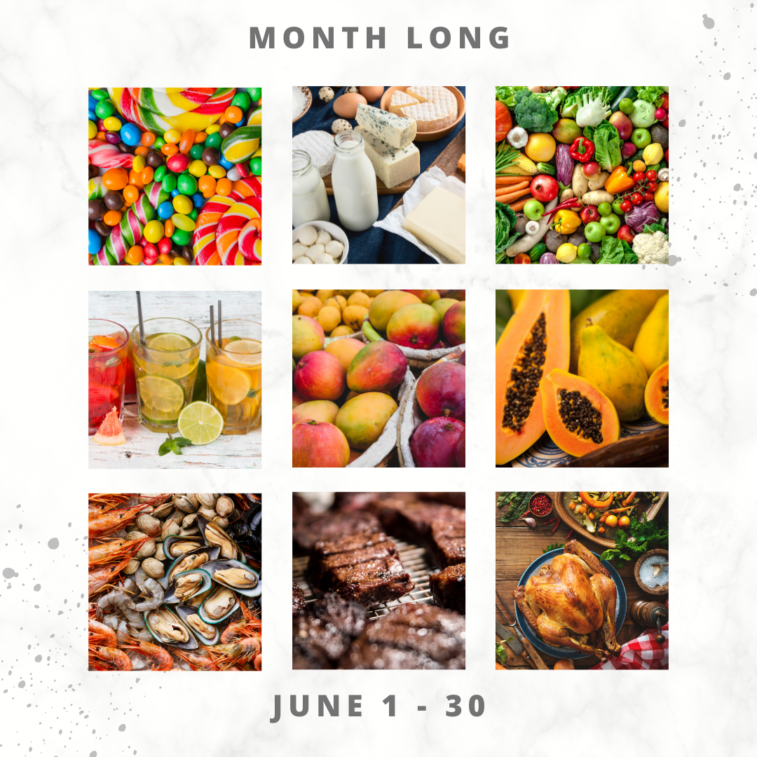Eat For Life By Marsha - June 2021 Food Days - Month Long