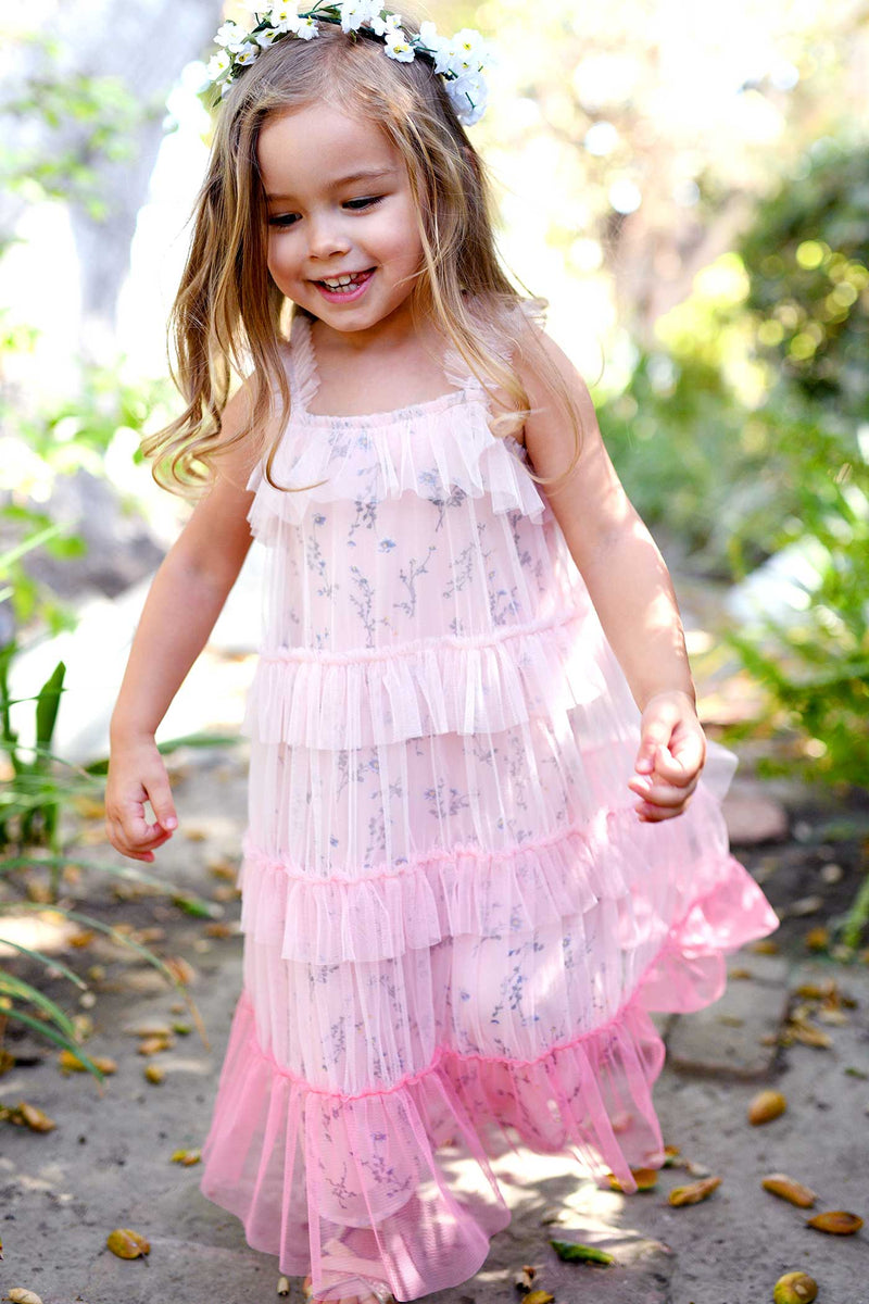 Little Girls Summer Dress For Kids Princess Birthday Party Gown Lace Sling  Tutu Wedding Children Dresses