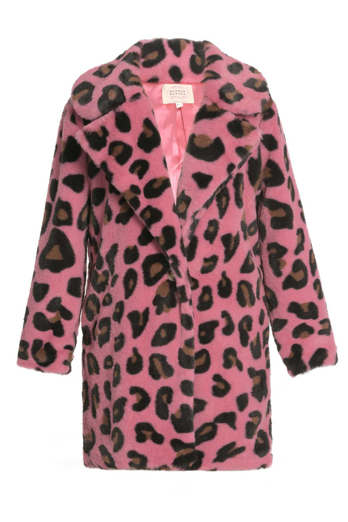 girls leopard print coat