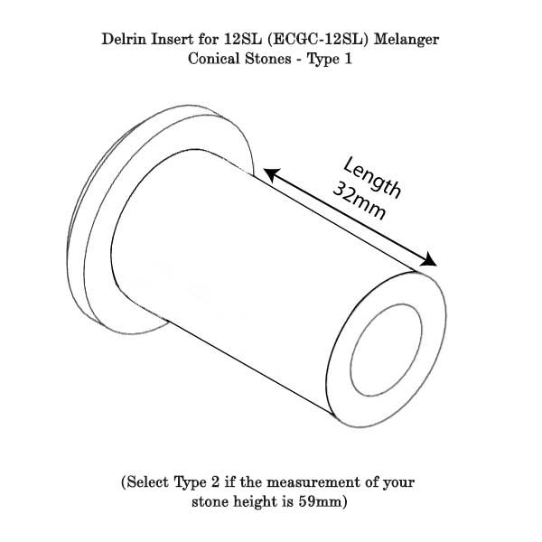 12SL Conical Stone Delrin Insert