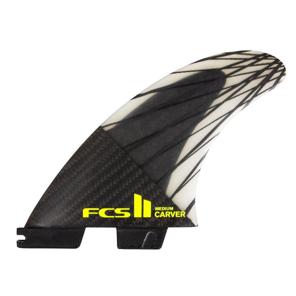 FCS II Carver PC Carbon Black/Acid Tri Fins -L– Refresh Your Stick