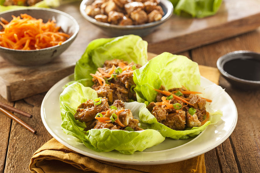 Healthy Asian Chicken Lettuce Wraps Sargent Farms   Healthy Asian Chicken Lettuce Wrap 