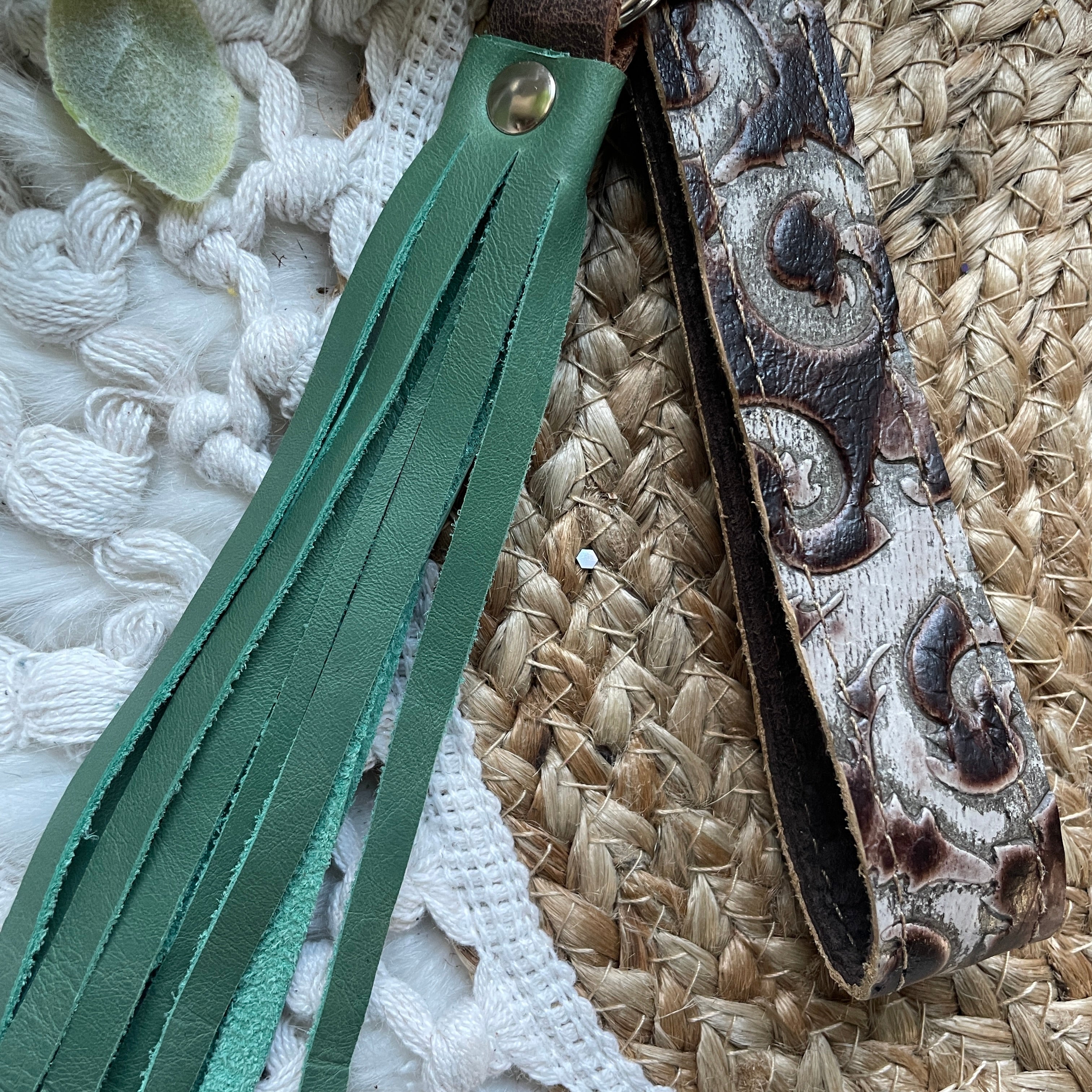 SHIPS TODAY// Leather Keyfob & Fringe